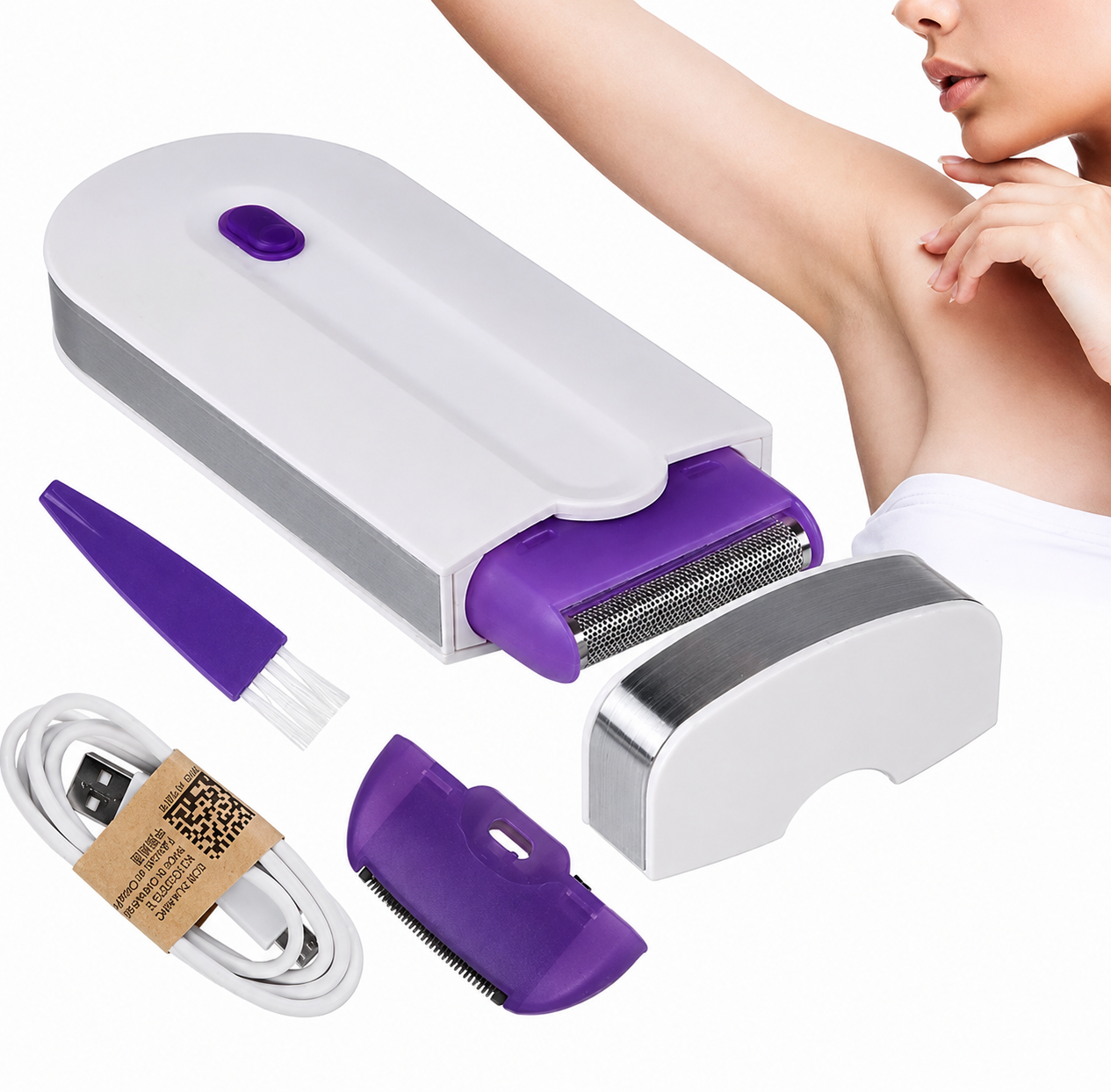 Depiladora corporal 2-1 recargable